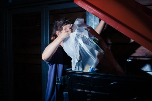 Professional team handling waste removal